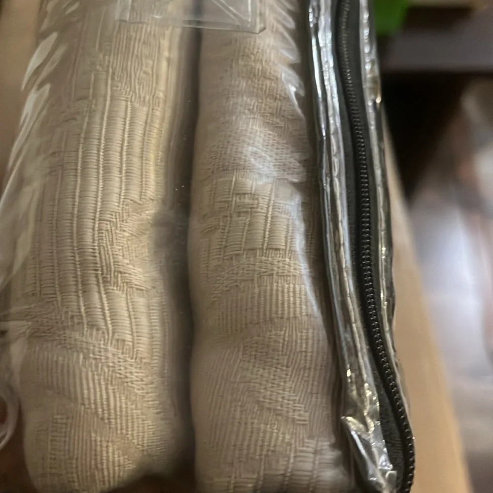 Furniture throw for loveseat beige print